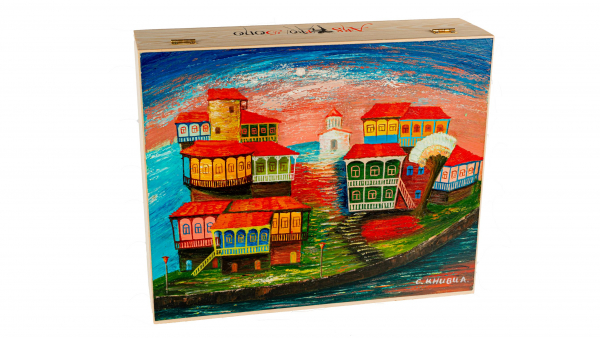 "Age Tbilisi". Hand-painted Art Gift Box for 3 Bottles